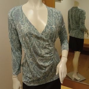 Talbots surplice wrap top, S